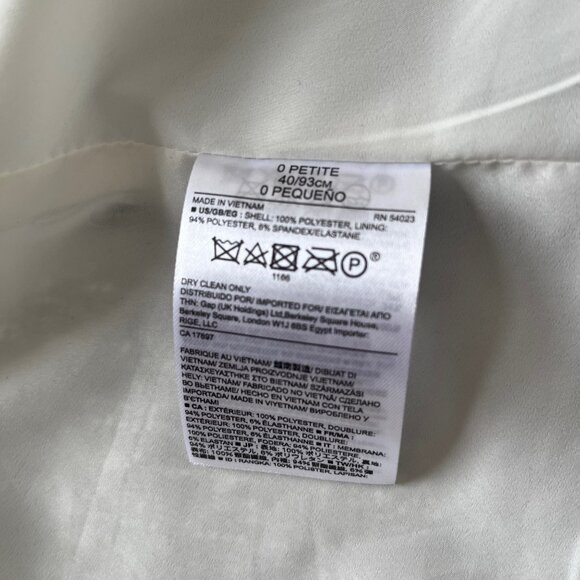 Banana Republic Womens Jacket White Navy 0P Petite - Picture 3 of 3